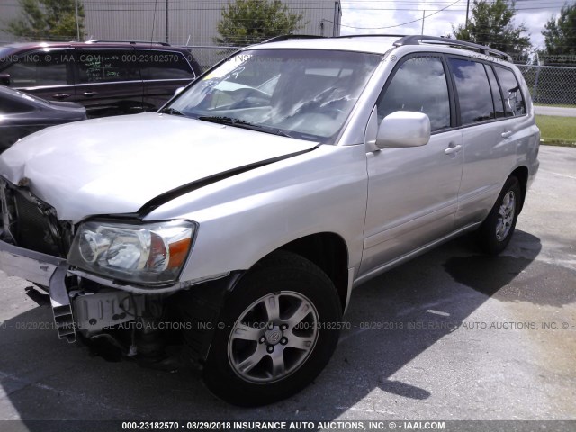 JTEDP21A660126139 - 2006 TOYOTA HIGHLANDER LIMITED SILVER photo 2