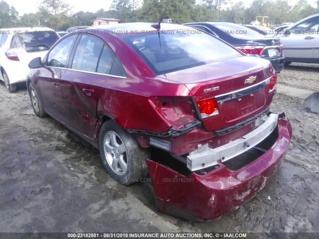 1G1PF5SC8C7391811 - 2012 CHEVROLET CRUZE LT RED photo 3