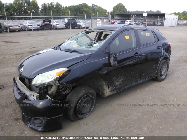 2T1KU40E89C148156 - 2009 TOYOTA COROLLA MATRIX  BLACK photo 2