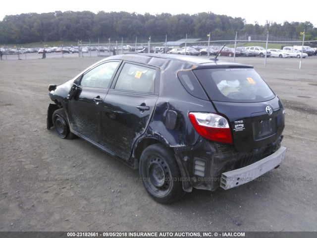 2T1KU40E89C148156 - 2009 TOYOTA COROLLA MATRIX  BLACK photo 3