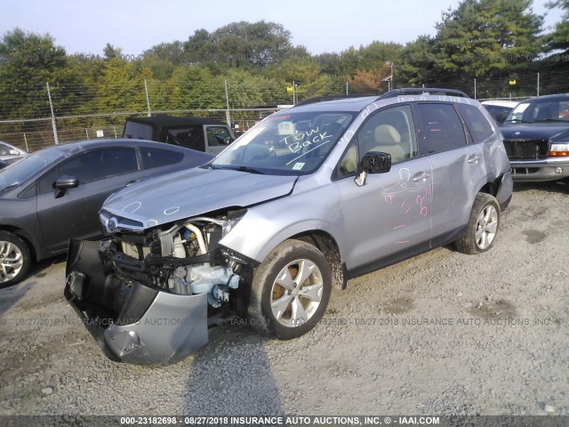 JF2SJADC0GH514282 - 2016 SUBARU FORESTER 2.5I PREMIUM SILVER photo 2