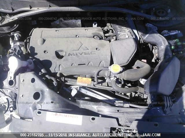 JA4AT2AW4AZ012573 - 2010 MITSUBISHI OUTLANDER ES შავი ფოტო 10