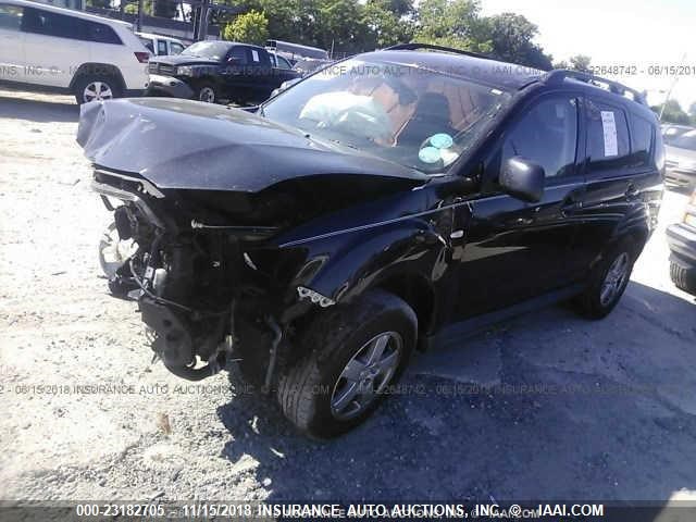 JA4AT2AW4AZ012573 - 2010 MITSUBISHI OUTLANDER ES შავი ფოტო 2