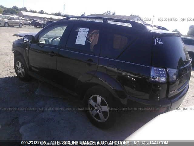 JA4AT2AW4AZ012573 - 2010 MITSUBISHI OUTLANDER ES შავი ფოტო 3