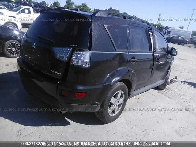 JA4AT2AW4AZ012573 - 2010 MITSUBISHI OUTLANDER ES BLACK photo 4