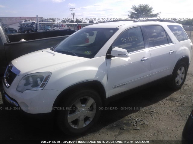 1GKEV23797J152945 - 2007 GMC ACADIA SLT-1 WHITE photo 2