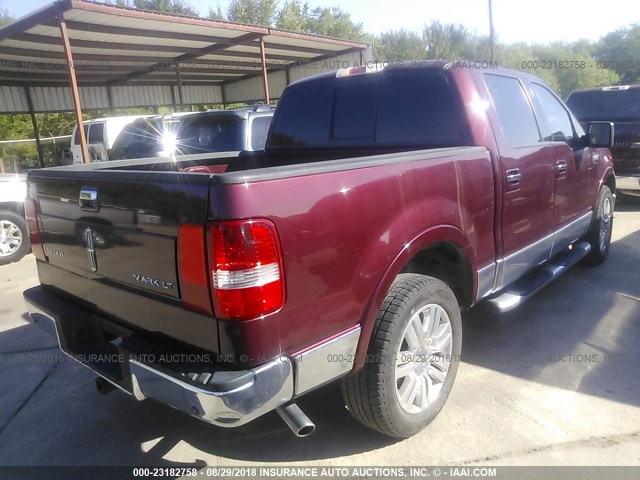 5LTPW16566FJ23827 - 2006 LINCOLN MARK LT MAROON photo 4