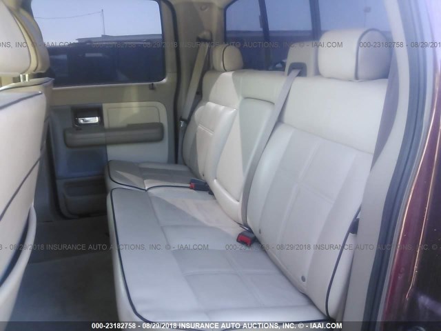 5LTPW16566FJ23827 - 2006 LINCOLN MARK LT MAROON photo 8