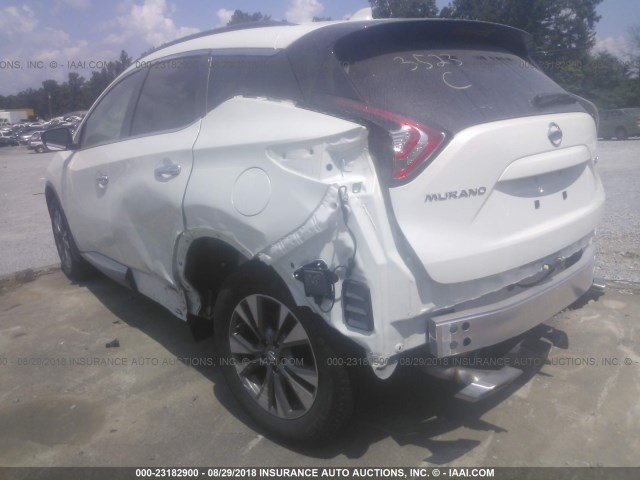 5N1AZ2MG7JN113523 - 2018 NISSAN MURANO S/SL/SV/PLATINUM WHITE photo 6