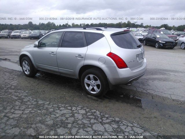 JN8AZ08WX3W237863 - 2003 NISSAN MURANO SL/SE SILVER photo 3