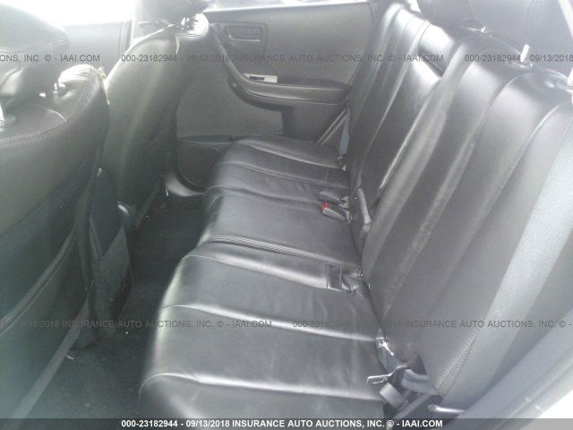 JN8AZ08WX3W237863 - 2003 NISSAN MURANO SL/SE SILVER photo 8