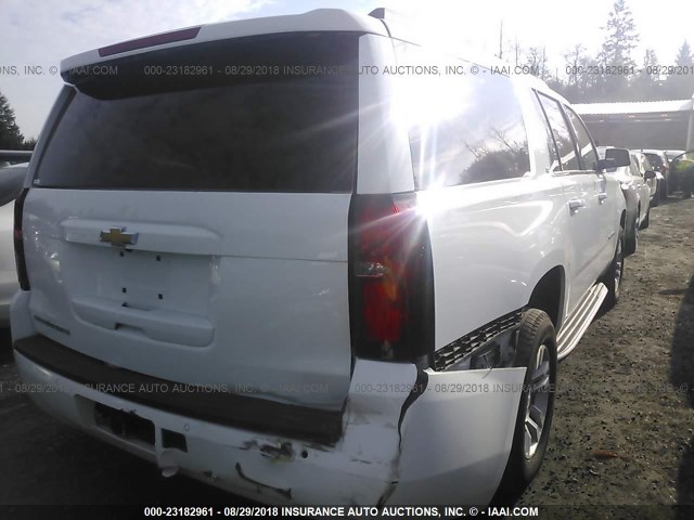 1GNSCHKC2JR142974 - 2018 CHEVROLET SUBURBAN C1500 LT WHITE photo 4