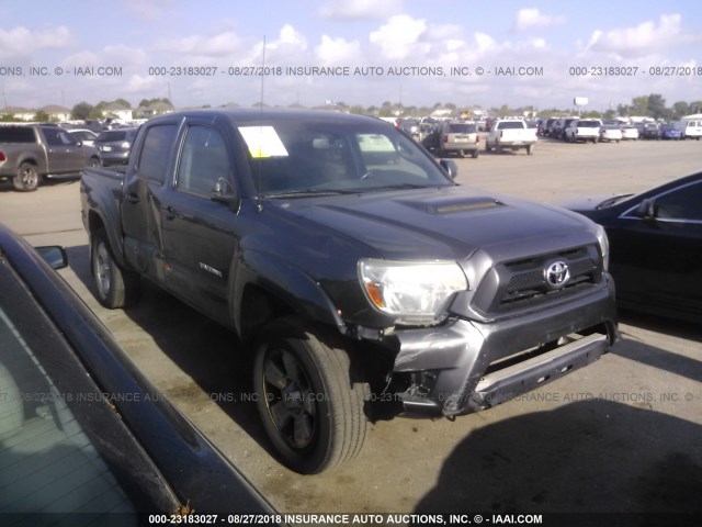5TFJU4GN3CX024810 - 2012 TOYOTA TACOMA DOUBLE CAB PRERUNNER GRAY photo 1