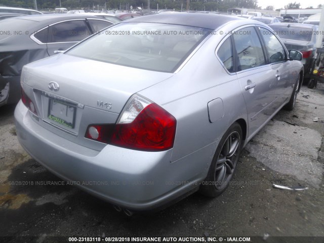 JNKBY01E86M201219 - 2006 INFINITI M45 SPORT ვერცხლისფერი ფოტო 4