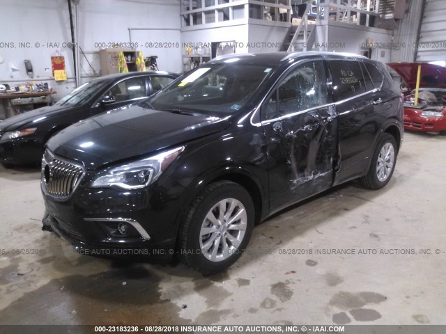 LRBFXDSA4HD164339 - 2017 BUICK ENVISION ESSENCE Սև լուսանկար 2