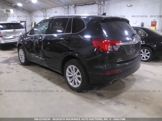 LRBFXDSA4HD164339 - 2017 BUICK ENVISION ESSENCE Սև լուսանկար 3