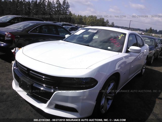 2C3CDXCT4HH528524 - 2017 DODGE CHARGER R/T WHITE photo 2