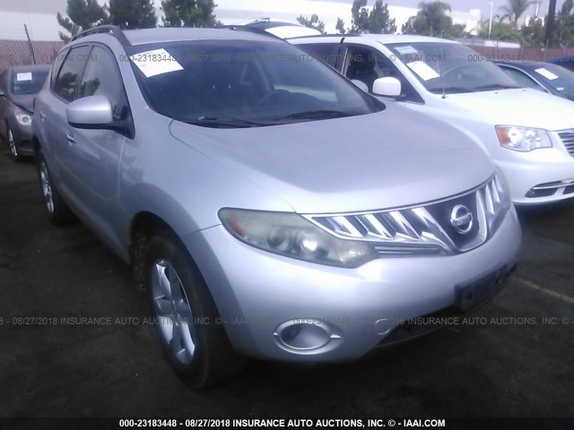 JN8AZ18W19W115858 - 2009 NISSAN MURANO S/SL/LE SILVER photo 1