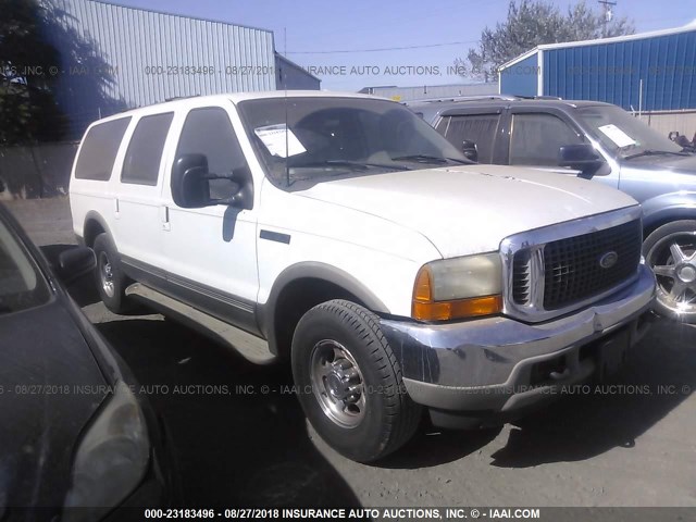 1FMNU42S3YED00237 - 2000 FORD EXCURSION WHITE photo 1