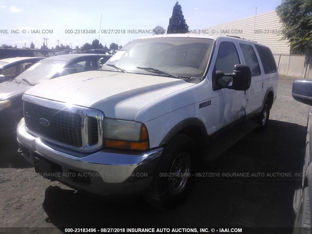 1FMNU42S3YED00237 - 2000 FORD EXCURSION WHITE photo 2