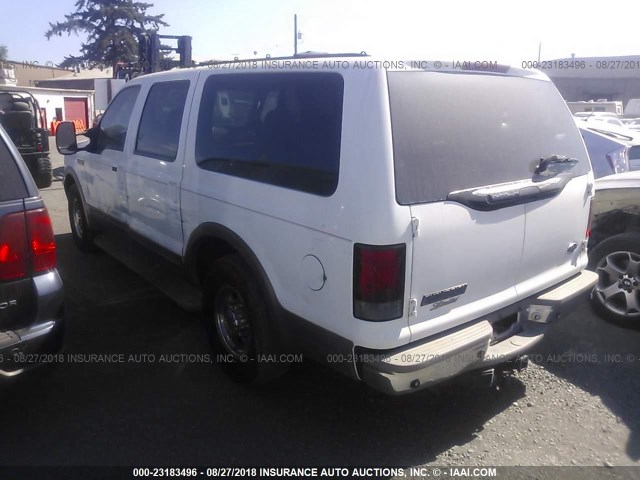 1FMNU42S3YED00237 - 2000 FORD EXCURSION WHITE photo 3
