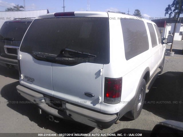 1FMNU42S3YED00237 - 2000 FORD EXCURSION WHITE photo 4