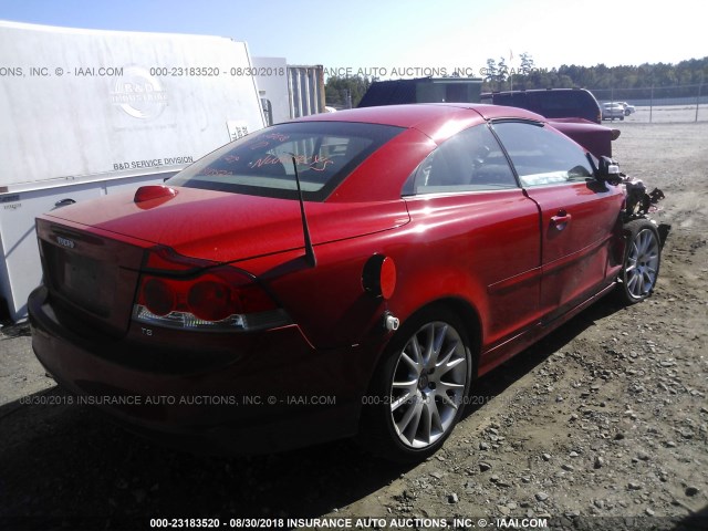 YV1MC67218J050358 - 2008 VOLVO C70 T5 RED photo 4