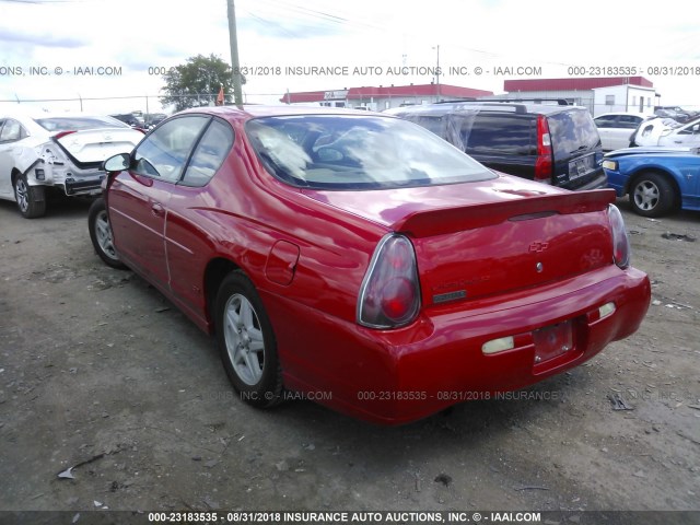 2G1WX12K949344862 - 2004 CHEVROLET MONTE CARLO SS RED photo 3