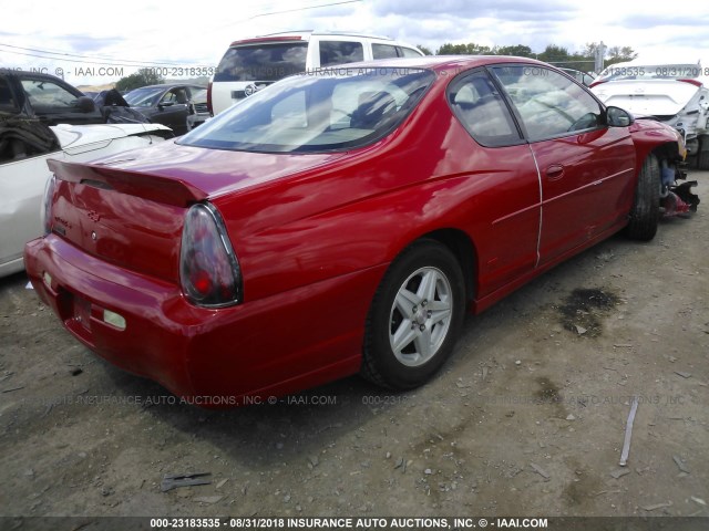 2G1WX12K949344862 - 2004 CHEVROLET MONTE CARLO SS წითელი ფოტო 4