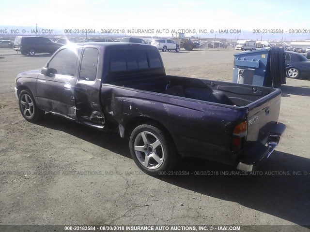 4TAVL52N7XZ555578 - 1999 TOYOTA TACOMA XTRACAB PURPLE photo 3