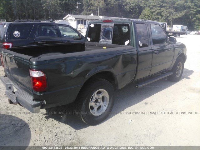 1FTZR45E73PA73497 - 2003 FORD RANGER SUPER CAB GREEN photo 4