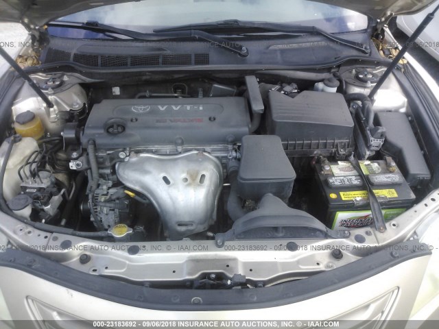 4T1BE46K78U230676 - 2008 TOYOTA CAMRY CE/LE/XLE/SE GOLD photo 10