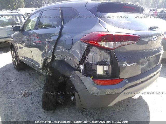 KM8J33A29HU353107 - 2017 HYUNDAI TUCSON LIMITED/SPORT AND ECO/SE GRAY photo 3