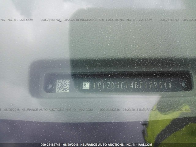 1G1ZB5E14BF122594 - 2011 CHEVROLET MALIBU LS Gümüş foto 9