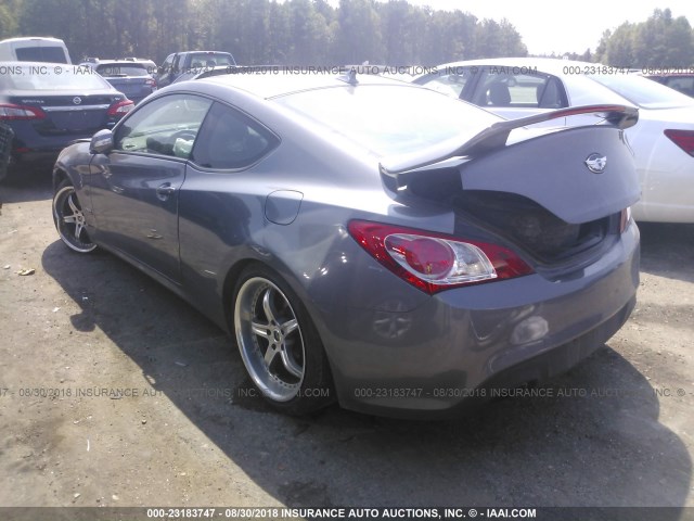 KMHHU6KH6CU071385 - 2012 HYUNDAI GENESIS COUPE 3.8L GRAY photo 3