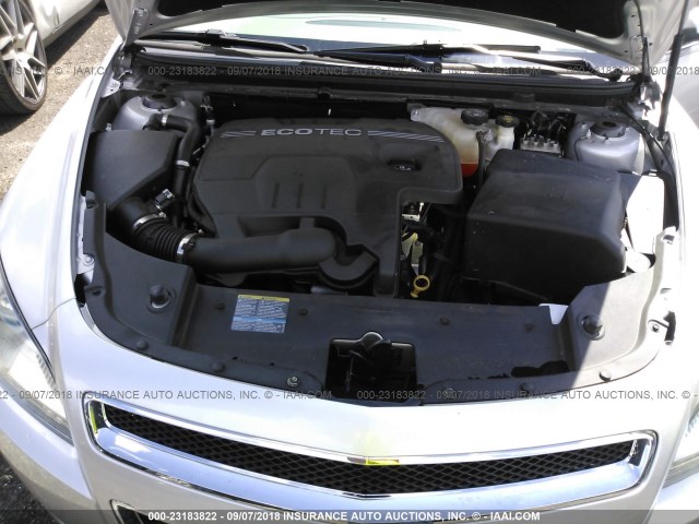 1G1ZC5EB8AF169129 - 2010 CHEVROLET MALIBU 1LT ვერცხლისფერი ფოტო 10