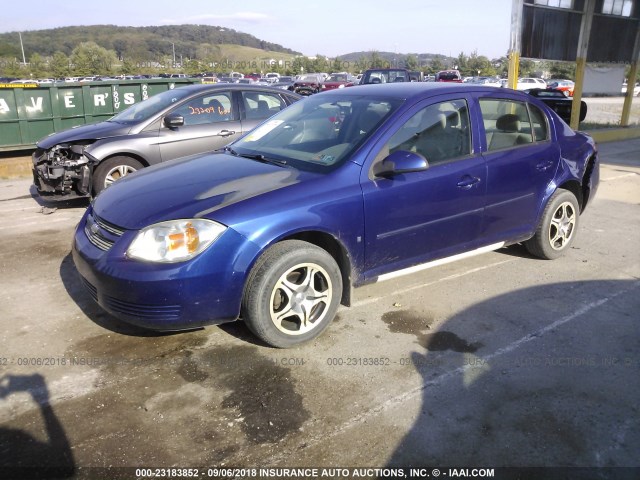 1G1AL55F477379777 - 2007 CHEVROLET COBALT LT BLUE photo 2