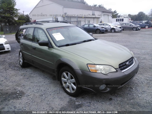 4S4BP61C477332889 - 2007 SUBARU LEGACY OUTBACK 2.5I GREEN photo 1