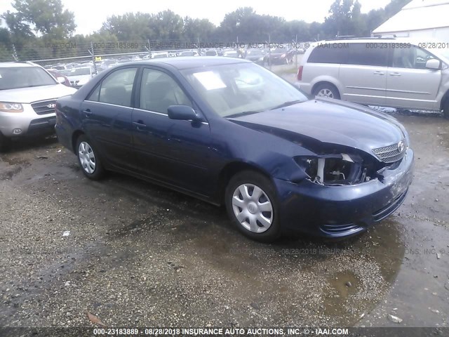 4T1BE32K22U547644 - 2002 TOYOTA CAMRY LE/XLE/SE BLUE photo 1