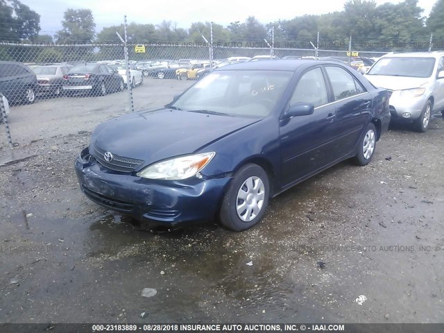 4T1BE32K22U547644 - 2002 TOYOTA CAMRY LE/XLE/SE BLUE photo 2