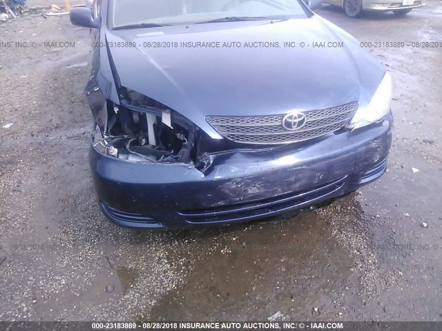4T1BE32K22U547644 - 2002 TOYOTA CAMRY LE/XLE/SE BLUE photo 6