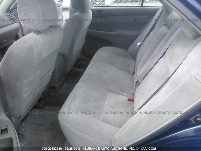 4T1BE32K22U547644 - 2002 TOYOTA CAMRY LE/XLE/SE BLUE photo 8