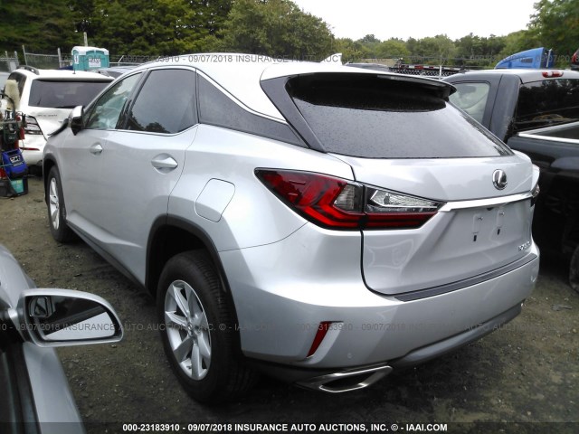 2T2BZMCA6HC070948 - 2017 LEXUS RX 350/BASE/F SPORT SILVER photo 3