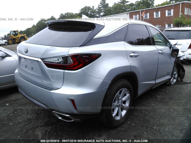 2T2BZMCA6HC070948 - 2017 LEXUS RX 350/BASE/F SPORT SILVER photo 4