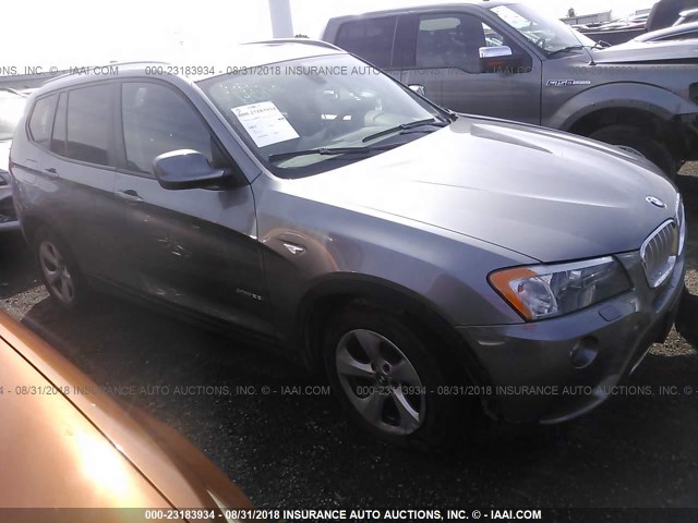 5UXWX5C5XBL714664 - 2011 BMW X3 XDRIVE28I Մոխրագույն լուսանկար 1