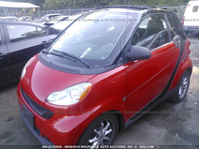 WMEEK31X68K205806 - 2008 SMART FORTWO PASSION ORANGE photo 2
