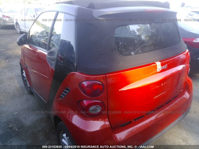 WMEEK31X68K205806 - 2008 SMART FORTWO PASSION ORANGE photo 3