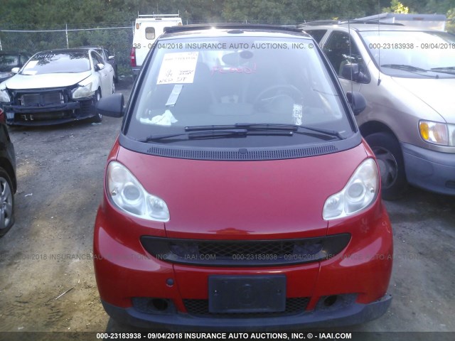 WMEEK31X68K205806 - 2008 SMART FORTWO PASSION ORANGE photo 6