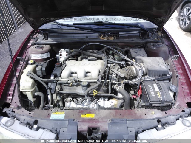 1G3NF52E51C141995 - 2001 OLDSMOBILE ALERO GLS 红色 照片 10