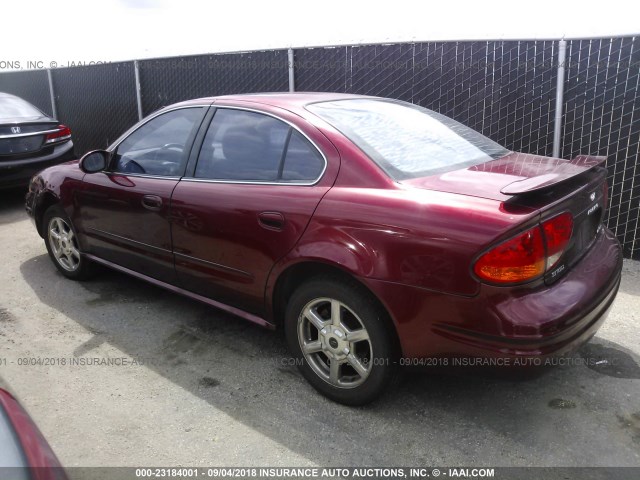 1G3NF52E51C141995 - 2001 OLDSMOBILE ALERO GLS 红色 照片 3